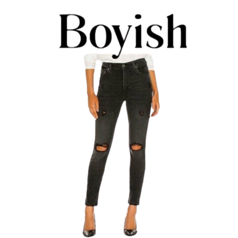 Boyish Billy high rise skinny Touch of Evil black jeans 27” buttonfly